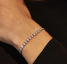 Pulsera Tennis en Plata o Enchapada en Oro con Circones