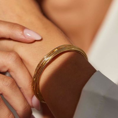 Pulsera Hilos de la Vida Enchapada en Oro