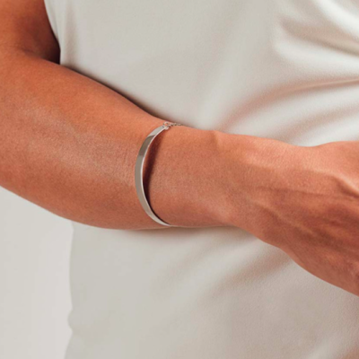 Pulsera Esclava Recta con Cadena