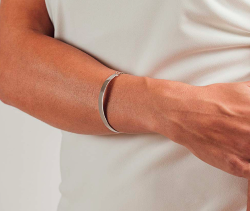 Pulsera Esclava Recta con Cadena