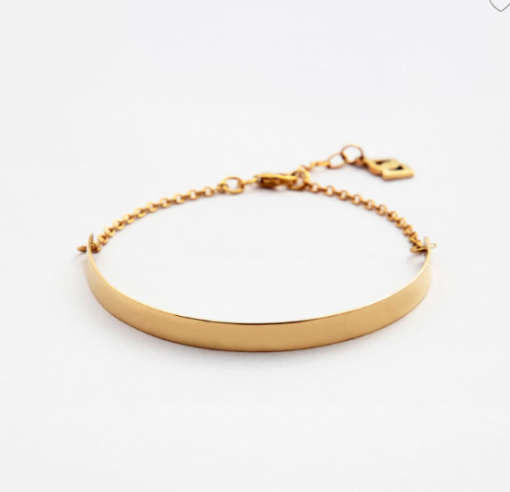 Pulsera Esclava Recta con Cadena - Imagen 3