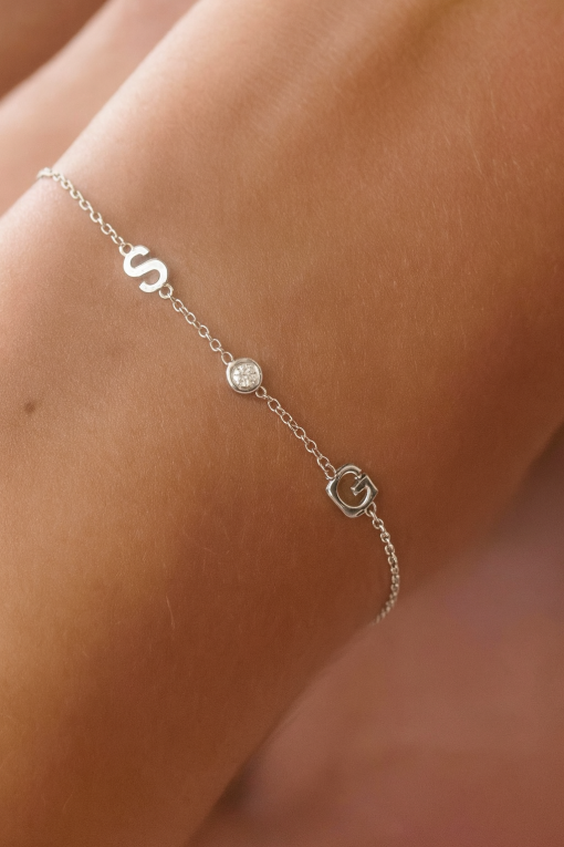 Pulsera Inicial + Cubic + Inicial