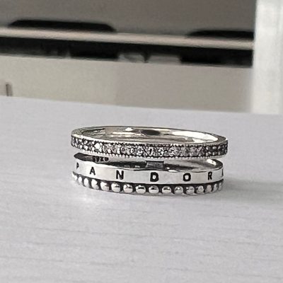 Anillo Importado Plata y Bolitas
