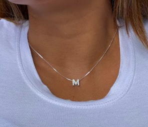 Conjunto Rita: Inicial pasante paveé + Aros circulares Paveé - Imagen 4