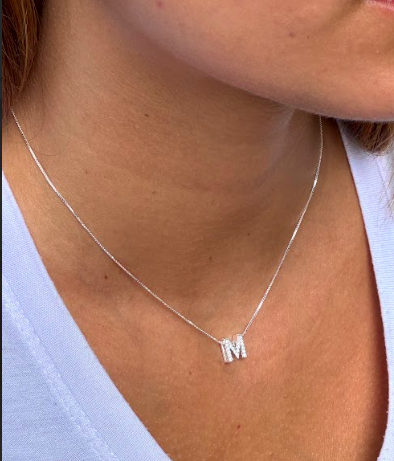 Conjunto Rita: Inicial pasante paveé + Aros circulares Paveé - Imagen 6