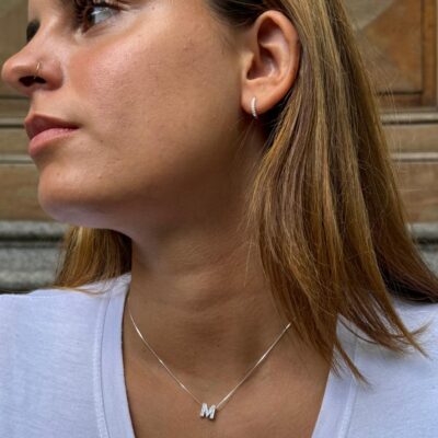 Conjunto Rita: Inicial pasante paveé + Aros circulares Paveé